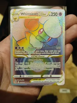 Pokemon Whimsicott VStar 175/172 Rainbow Rare Brilliant Stars - Image 1