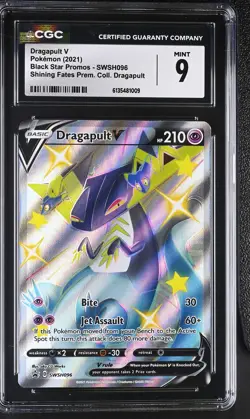 Dragapult V SWSH096 Shining Fates Prem. Coll. Pokemon CGC 9 Mint - Image 1