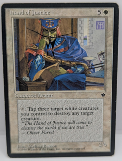MTG Hand of Justice Fallen Empires Regular LP - Image 1