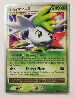 Pokemon TCG Shaymin Lv.X Sky Forme Platinum 127/127 Holo Ultra Rare 110 HP Eng - Image 1
