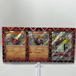Pokemon Promo Shiny Skeledirge Crocalor Fuecoco in Display SVP 079/080/081 - NM - Image 1