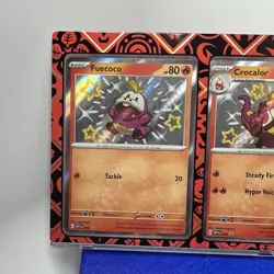 Pokemon Promo Shiny Skeledirge Crocalor Fuecoco in Display SVP 079/080/081 - NM - Image 3