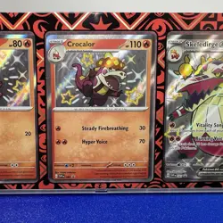 Pokemon Promo Shiny Skeledirge Crocalor Fuecoco in Display SVP 079/080/081 - NM - Image 4