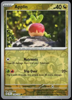 Applin 138/191 Common Surging Sparks Pokemon Reverse Holo Near Mint - Image 1