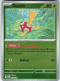 Shuckle 011/132 Uncommon Mega Evolution Pokemon Reverse Holo Near Mint - Image 1