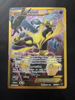 Alakazam EX Full Art Secret Rare Holo 125/124 Fates Collide 2016 English LP - Image 1