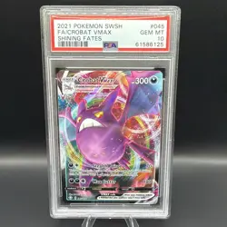 POKEMON 2021 SWSH Shining Fates Full Art CROBAT Vmax #045 PSA 10 Gem Mint RARE - Image 1