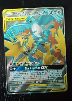 Pokemon Moltres & Zapdos & Articuno GX Full Art 66/68 - Hidden Fates - Image 1
