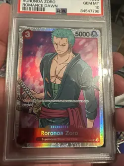 2022 ONE PIECE OP01-ROMANCE DAWN #025 RORONOA ZORO PSA 10 - Image 2