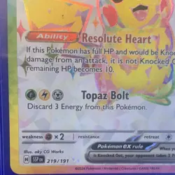 Pokemon Pikachu TCG Surging Sparks EX Full Art Ultra Rare Card 219/191 - Image 2