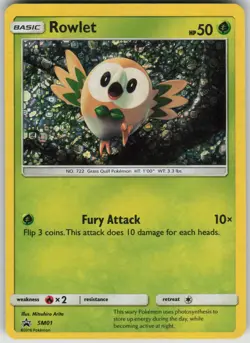 Pokemon Rowlet - (General Mills Promo) Promo Miscellaneous Cards & Products SM01 - Image 1