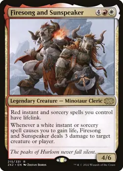 MTG Foil Double Masters 2022 2X2 Dominaria DOM Firesong and Sunspeaker MINT - Image 1