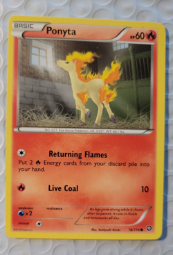 2016 Pokemon TCG Ponyta #16 Basic Pokemon Card LP Lightly Played Excellent - Image 1