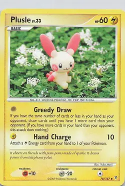 Pokemon Card - Plusle Supreme Victors 76/147 Uncommon - Image 1