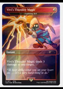 Vivi's Thunder Magic (FOIL) Unplayed NM MTG Final Fantasy Secret Lair Grimoire - Image 1