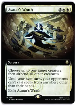 Avatar's Wrath (Extended Art) FOIL NM TLA Avatar: The Last Airbender MTG - Image 1