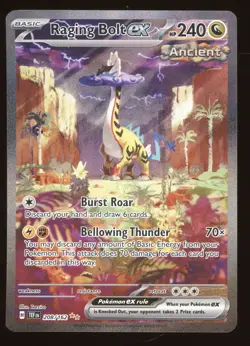 2024 Pokemon S&V Temporal Forces Raging Bolt ex Secret Rare #208/162 - Image 1