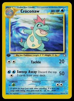 Pokemon Card - Croconaw Neo Genesis 32/111 1st Edition Uncommon - Image 1