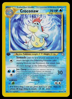 Pokemon Card - Croconaw Neo Genesis 31/111 1st Edition Uncommon - Image 1