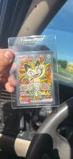 Pokemon Meowth EX Full Art Holo Card 127/088 Basic 170 HP English - Image 2