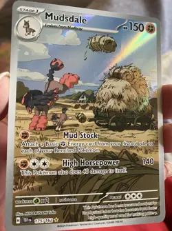 Pokemon Mudsdale Full Art Illustration Rare Holo 175/162 SV05 150 HP - Image 1