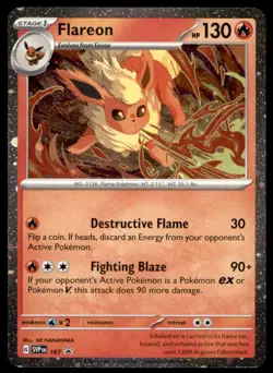 Flareon (Cosmos Holo) 167 Holo Promo Scarlet & Violet Promo Pokemon Holo NM - Image 1