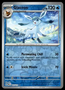 Glaceon 025/131 Holo Rare SV: Prismatic Evolutions Pokemon Reverse Holo NM - Image 1