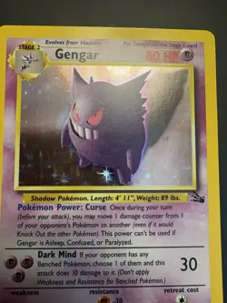 Gengar 5/62 Fossil Holo WOTC Unlimited Pokemon Tcg 1999 - Image 3