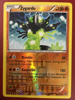 POKEMON ZYGARDE 53/124 FATES COLLIDE RARE REVERSE HOLO NEAR MINT - Image 1