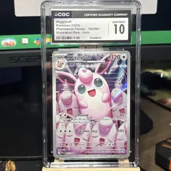 Pokemon 2025 Wigglytuff 105/094 Holo IR Phantasmal Flames GEM MINT CGC 10 - Image 1