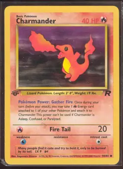 Pokemon CHARMANDER 50/82 - 1st Edition Team Rocket - - NEAR MINT/MINT - Image 1