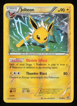 Jolteon 26/98 Holo Rare Ancient Origins Pokemon Reverse Holo Lightly Played - Image 1