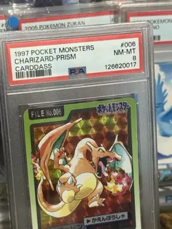 1997 Pocket Monsters Carddass Prism Charizard PSA NM-MT 8 (2025 Cert) U.S. Selle - Image 3