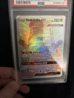 Pokemon 2018 Sun & Moon Stakataka GX Celestial Storm Mint PSA 9 Secret - Image 3