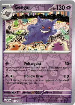 Gengar 094/165 Pokemon 151 Rare Reverse Holo NM - Image 1