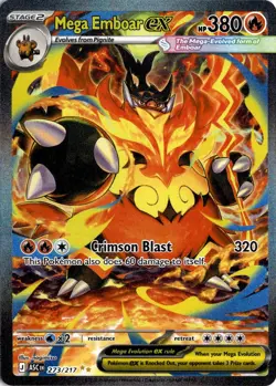 Mega Emboar ex 273/217 Pokemon Ascended Heroes Special Illustration Rare NM - Image 1