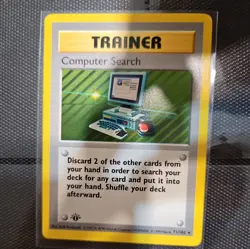 Computer Search - Trainer -1st Edition Base Set (Shadowless) Pokemon 71/102 *LP* - Image 1