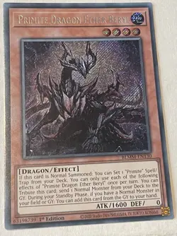 YUGIOH BLMM-EN130 Primite Dragon Ether Beryl Secret Rare 1st Edition - Image 1