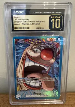 CGC Pristine 10 BUGGY ALT LEADER OP09-042 - ONE PIECE EMPERORS IN THE NEW WORLD - Image 1