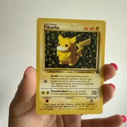 1999 WOTC Pokemon Pikachu Black Star Promo Card #1 Ivy Pikachu Non Holo MP - Image 1