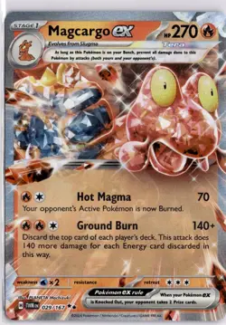 Magcargo ex 029/167 Sv06 Twilight Masquerade Holo Pokemon Trading Card TCG - Image 3