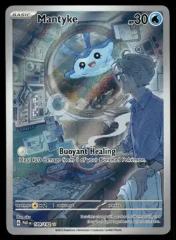 Pokemon Cards Mantyke 189/182 Paradox Rift Illustration Rare NM - Image 1