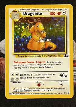 Dragonite | 4/62 | Holo Rare | Pokemon TCG: Fossil - Image 1
