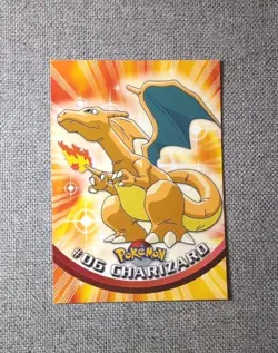 Topps Series 1 Pokemon Card Charizard #06 Non Holo Light Play LP + Top Loader - Image 1