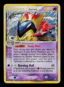 Pokemon Card Typhlosion 12/101 ex Dragon Frontiers Reverse Holo Rare HP 2006 - Image 1