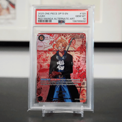 2025 One Piece OP13 EN Sabo Red Manga PSA 10 - Image 1