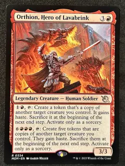 MTG - Orthion, Hero of Lavabrink 334 - Rare - Magic: The Gathering MOM - NM - Image 1