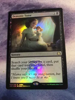 MTG Magic the Gathering Demonic Tutor (4/10) Judge Gift Cards 2020 LP FOIL - Image 1