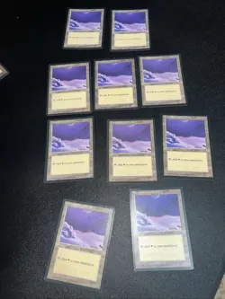 1995 Magic The Gathering Ice Age Snow-Covered Plains X 10 cards in a bundle - Image 1
