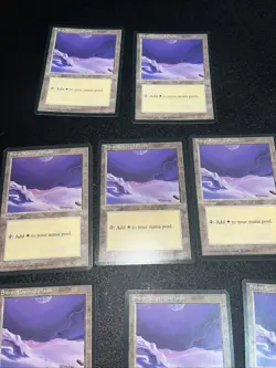 1995 Magic The Gathering Ice Age Snow-Covered Plains X 10 cards in a bundle - Image 2